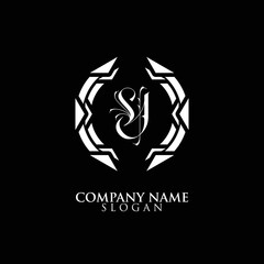 black and white logo design 