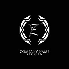 black and white logo design 