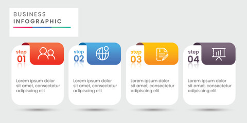 Gradient business infographic template