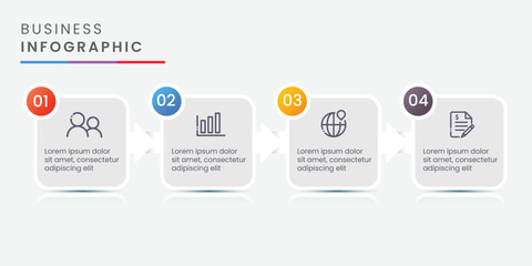 Professional steps infographic template