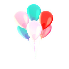 balloon party element 3d with generative AI
