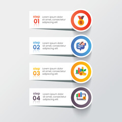 Fototapeta na wymiar Business infographic steps design