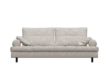 sofa isolate on a transparent background, interior furniture, 3D illustration, cg render