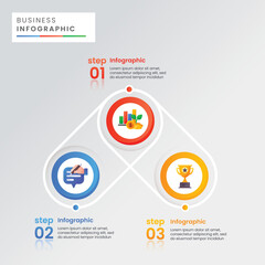 Fototapeta na wymiar Business infographic steps design