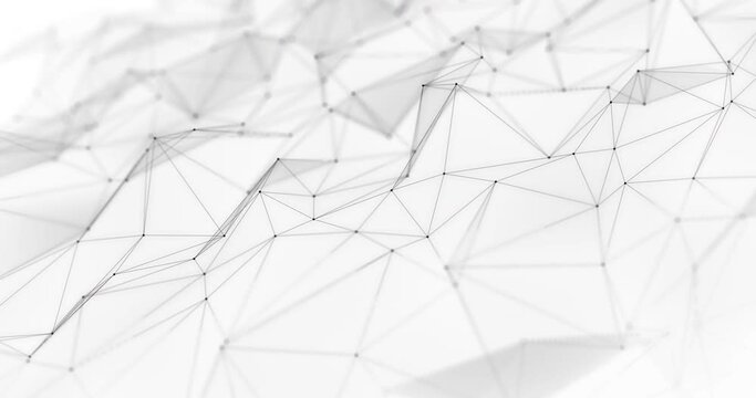 animation of connected lines and dots on the light gray  background
