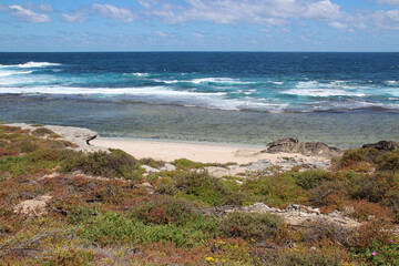 indian ocean at cape vlamingh at rottnest island in australia 