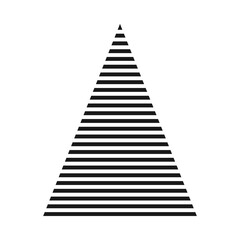 Horizontal Stripes Christmas Tree Silhouette Icon
