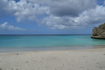 the beautiful beaches of the island of Curaçao in the caribbean sea