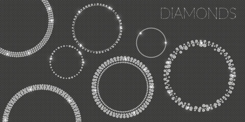 diamond decoration, vector illustration with shine, isolated