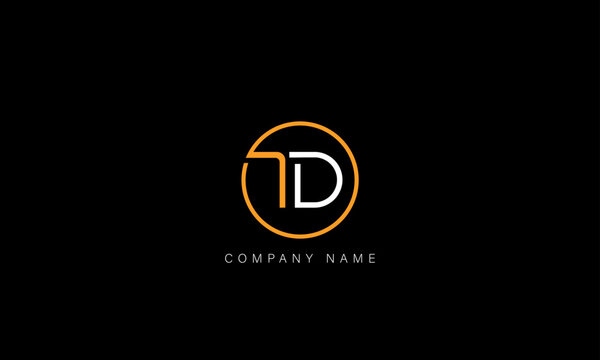 TD, DT Abstract Letters Logo Monogram