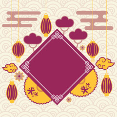 Happy new year chinese 2023 flat design vector