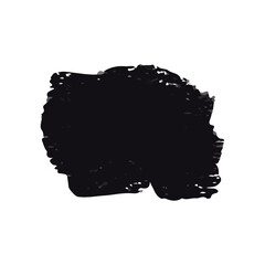 Black grunge stroke brush , banner, label, for your design, PNG.