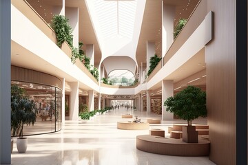 Fototapeta na wymiar ai generated shopping mall interior