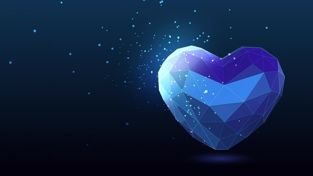 Valentine concept of love and technology with plexus