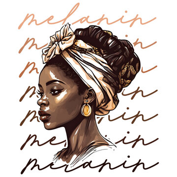 Melanin Queen Beautiful Black Girl
