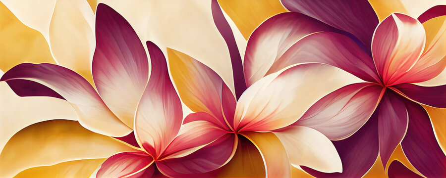 Beautiful frangipani flower design (Generative AI)