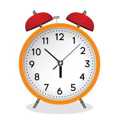 Alarm Clock Illustration, Alarm clock in flat style, Flat Style Alarm clock icon illustration, Alarm clock vector