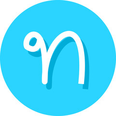 consonant of the Thai alphabet font logo vector  illustration set fonts for logo, brand, Thai Alphabet and Number in circle frames. Thai Alphabet Letters for decoration of kids illustrations. 