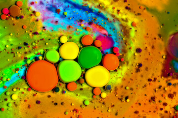 Macro Photography with Milk, Oil and Food Coloring