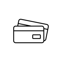 Credit card icon illustration. Line icon style. suitable for apps, websites, mobile apps. icon related to finance. Simple vector design editable