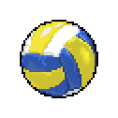 Volleyball 2D Pixel with White Background.