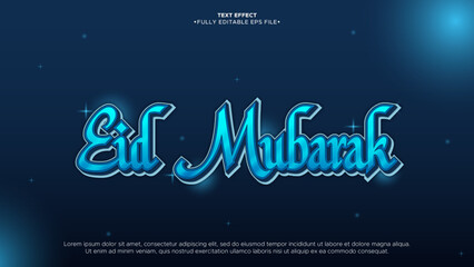 eid mubarak editable text effect