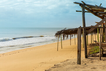 Fototapeta na wymiar Partial view of the beach Novo Prado