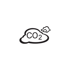 carbon dioxide icon symbol sign vector
