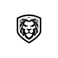 lion mascot illustration logo design template