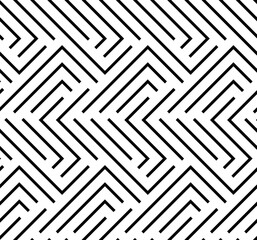Seamless black and white background for your designs. Modern ornament. Geometric abstract pattern