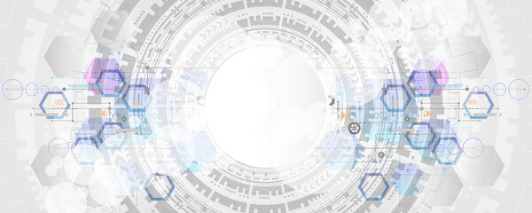 Abstract background image circuit board technology and network concept