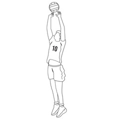 Sport People Assist volleyball Vector Illustration