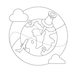 Travel find a location Vector Illustration