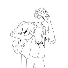 Travel travel ootd Vector Illustration