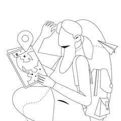 Travel find a location Vector Illustration