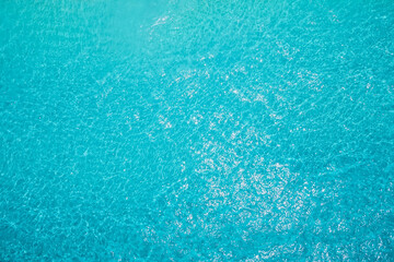 Fototapeta na wymiar Ocean water, aerial view. Transparent sea water in tropics