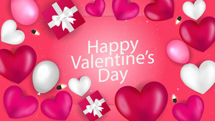 Valentine's Day  Beautiful Vector
 Background Design