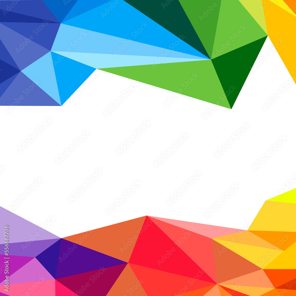 Aufkleber abstract triangle geometric wave stripes border on a white background. polygonal pattern for your de