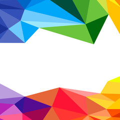 Fototapeta premium Abstract triangle geometric wave stripes border on a white background. polygonal pattern for your design.