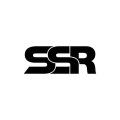 SSR letter monogram logo design vector