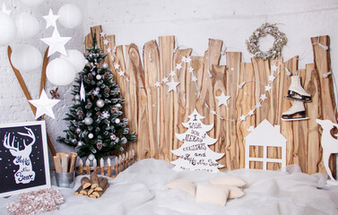 New year Christmas 
Decoration
wooden