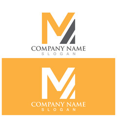 M Letter Logo Template vector illustration design
