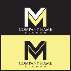 M Letter Logo Template vector illustration design