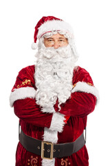 santa claus studio portrait on white background