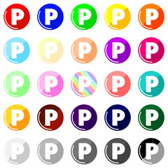 カラフルなポイントコインセット　バイカラー