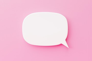 Quote box frame template on pink background empty space 3d illustration.