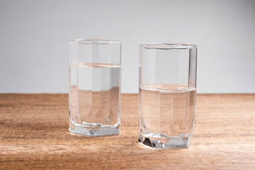 Clean drinking water in a clear glass