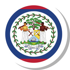 Belize flag circle shape, flag icon.