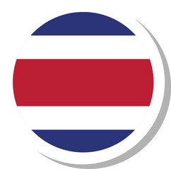 Costa rica flag circle shape, flag icon.