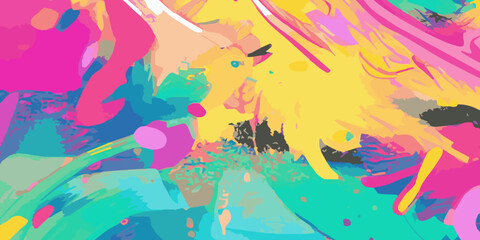 Color mix background with spots and spray